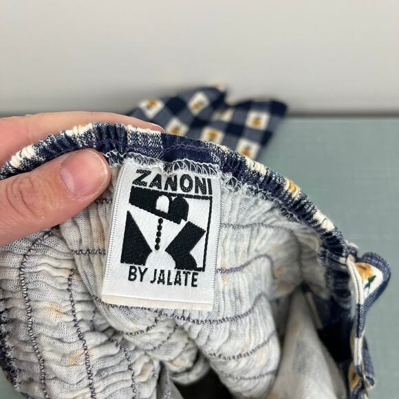 Vintage Zanoni by Jalate Plaid Sunflower Dress Small USA - Picture 4 of 8